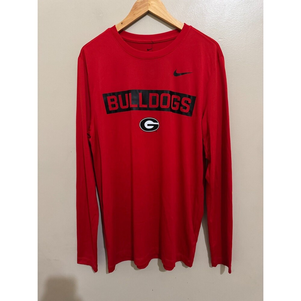 Nike UGA Georgia Bulldogs Football Team Issue On-Field LS Shirt Men's L NCAA NEW